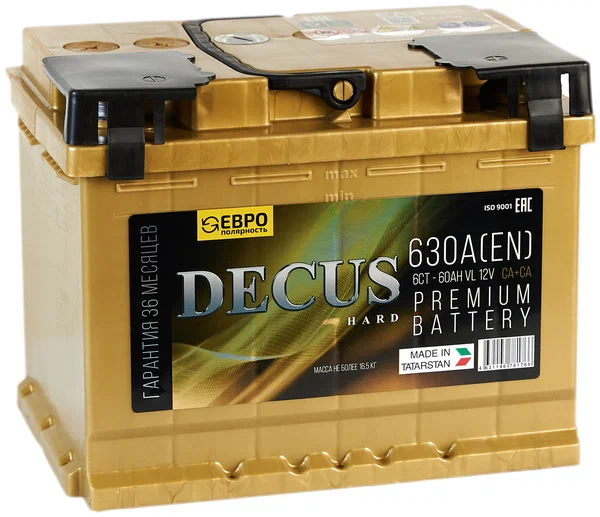 Аккумуляторная батарея 60 А.ч DECUS пр.пол 630 A/EN (242х175х190)